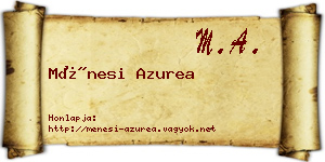 Ménesi Azurea névjegykártya
